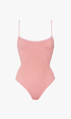 Hunza G | Pamela Swim - Metallic Dusty Pink