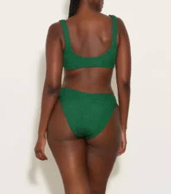 Hunza G -Hunza G BONNIEBIKINIMETALLICCRINKLEMETALLICFORESTGREEN 02