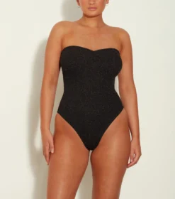 Brooke Lurex Swim - Black/Gold