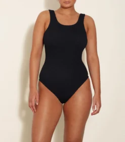 Coverage Square Neck Swim - Black
