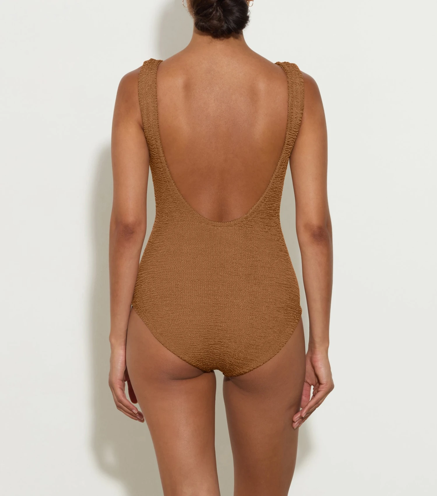 Coverage Square Neck Swim - Metallic Cocoa 2 Coverage Square Neck Swim - Metallic Cocoa - Image 2