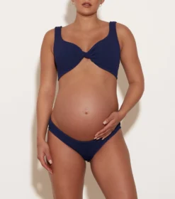 Coverage Juno Bikini - Navy -Hunza G CoverageJunoCrinkleBikini Navy 01 FL