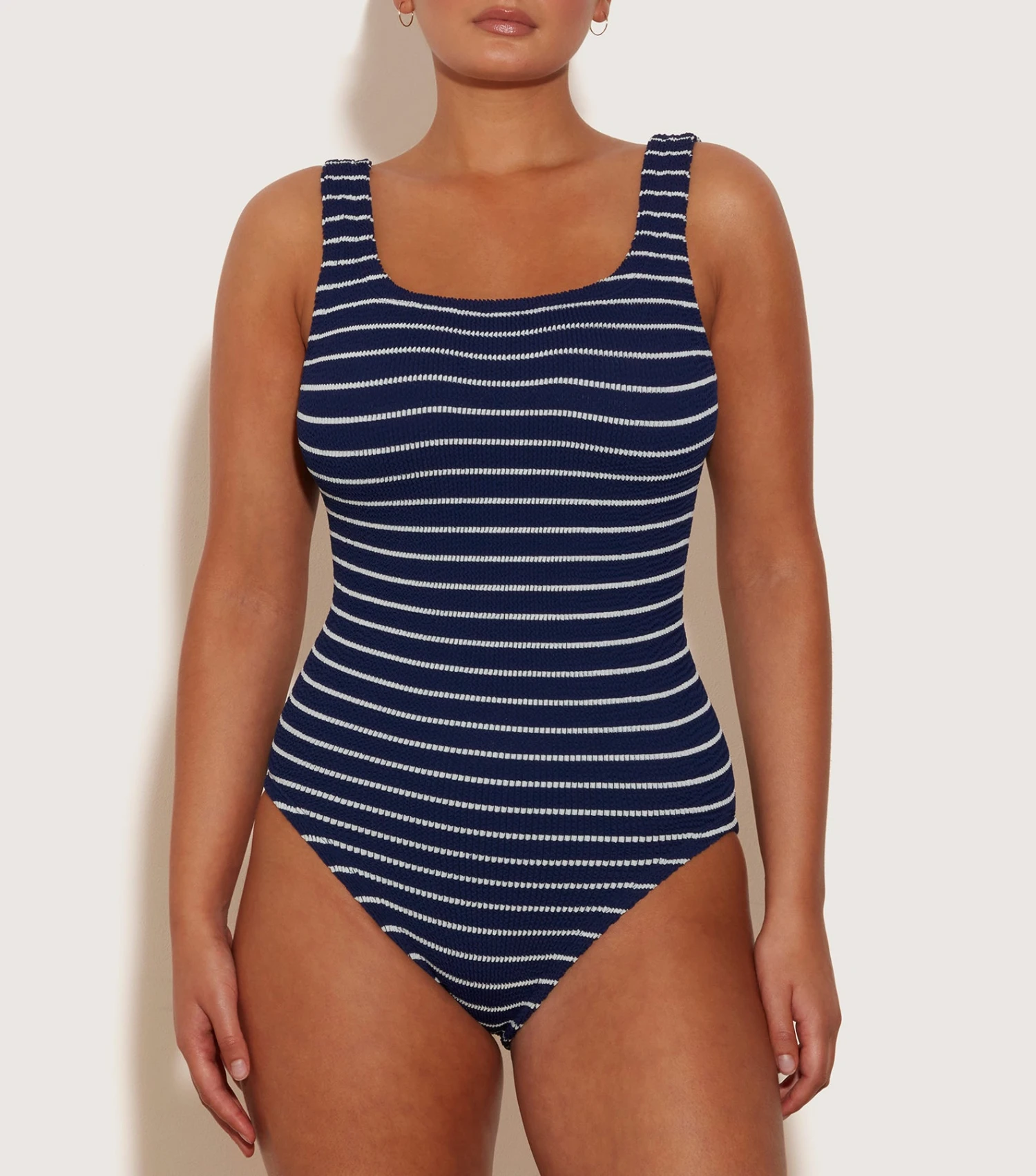 Coverage Square Neck Swim - Navy/White 1 Coverage Square Neck Swim - Navy/White