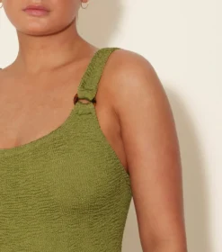 Domino Swim - Metallic Moss 5 Domino Swim - Metallic Moss -Hunza G DOMINOSWIM MMETALLICCRINKLEMETALLICMOSS D