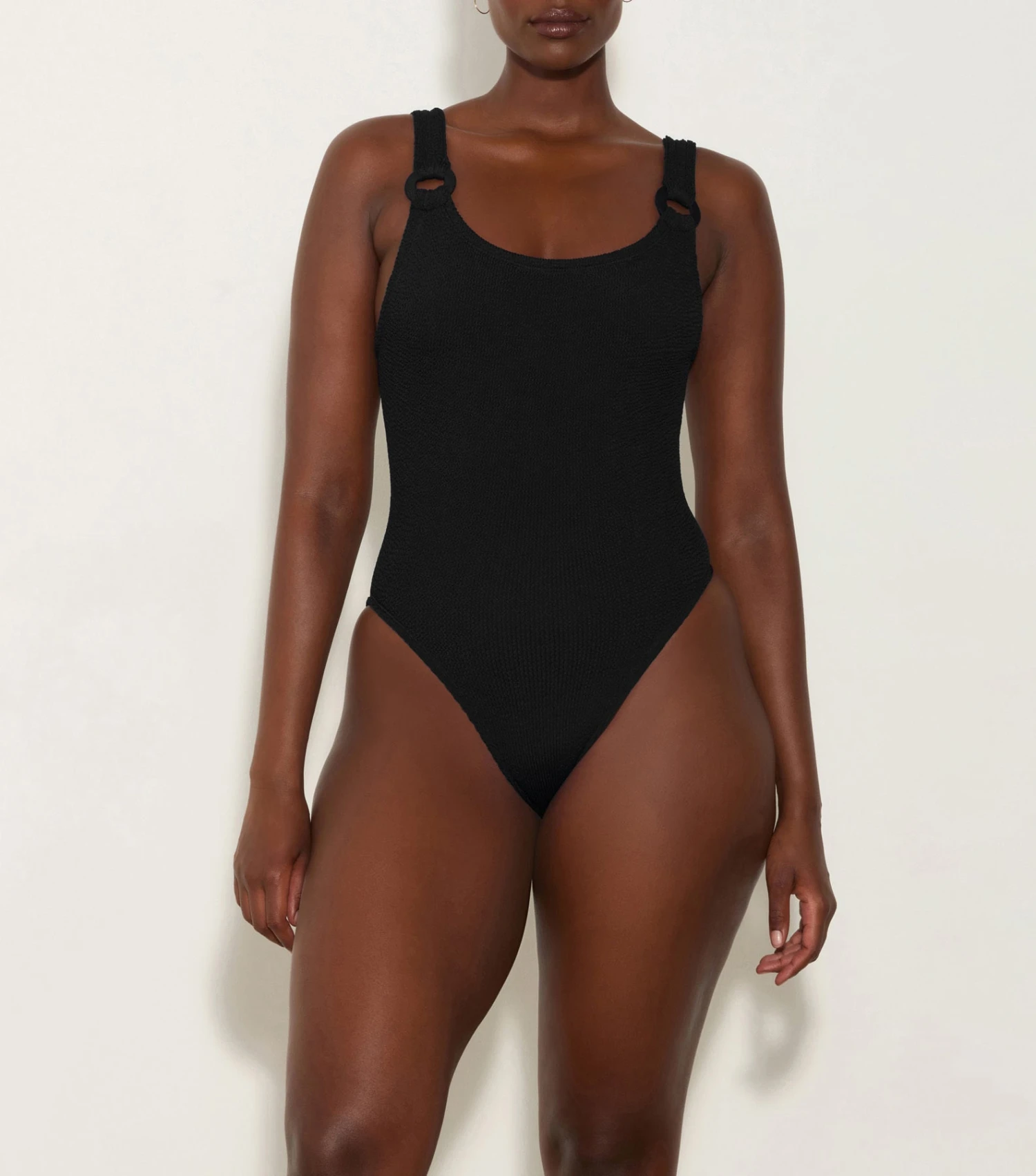 Domino Swim With Tonal Hoops - Black 1 Domino Swim With Tonal Hoops - Black