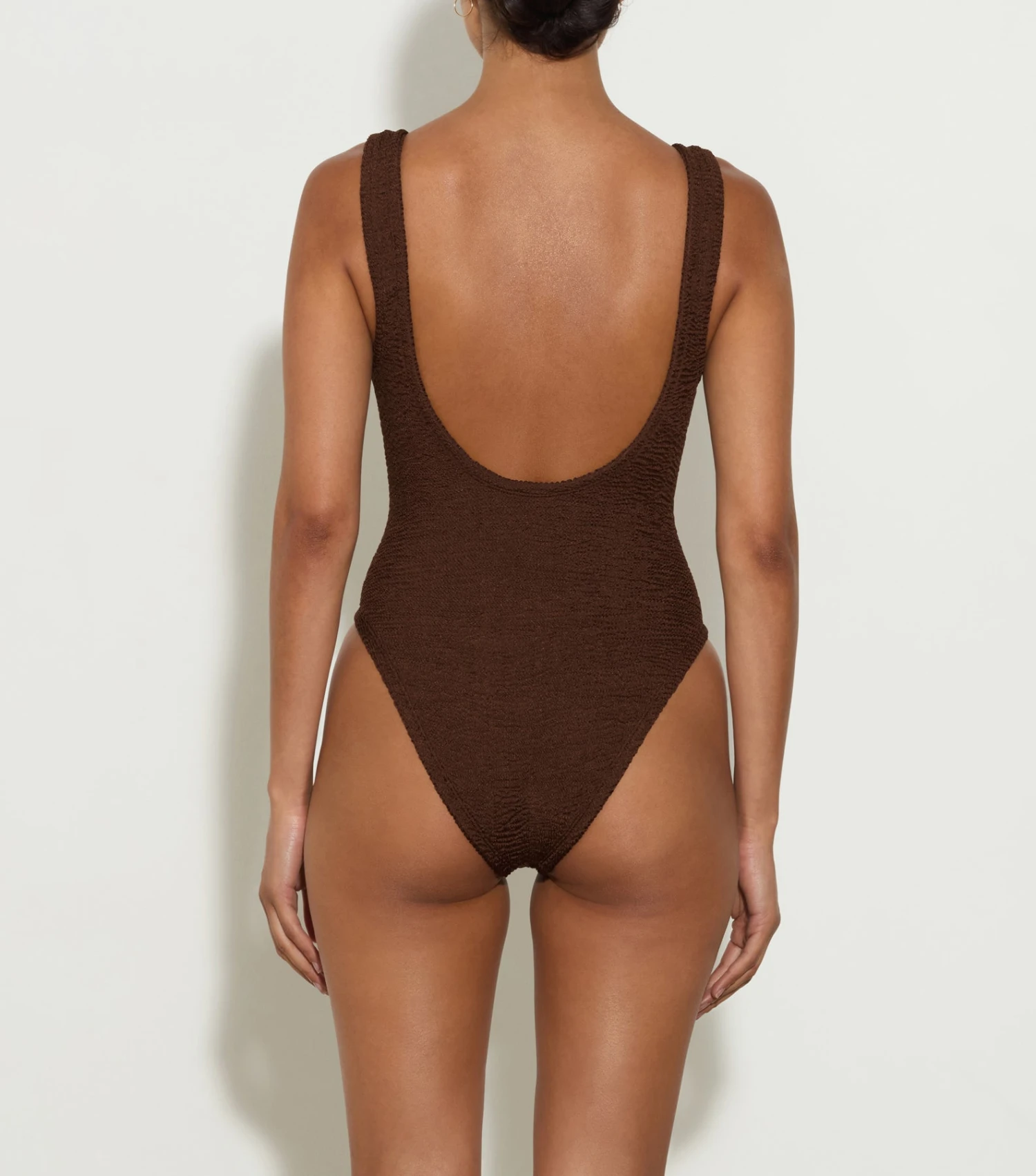 Domino Swim With Tonal Hoops - Metallic Chocolate 2 Domino Swim With Tonal Hoops - Metallic Chocolate - Image 2