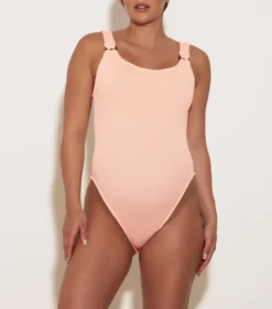 Domino Swim - Blush 8 Domino Swim - Blush -Hunza G DominoCrinkleSwim Blush 01 FL