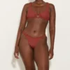 Hallie Bikini - Metallic Rosewood