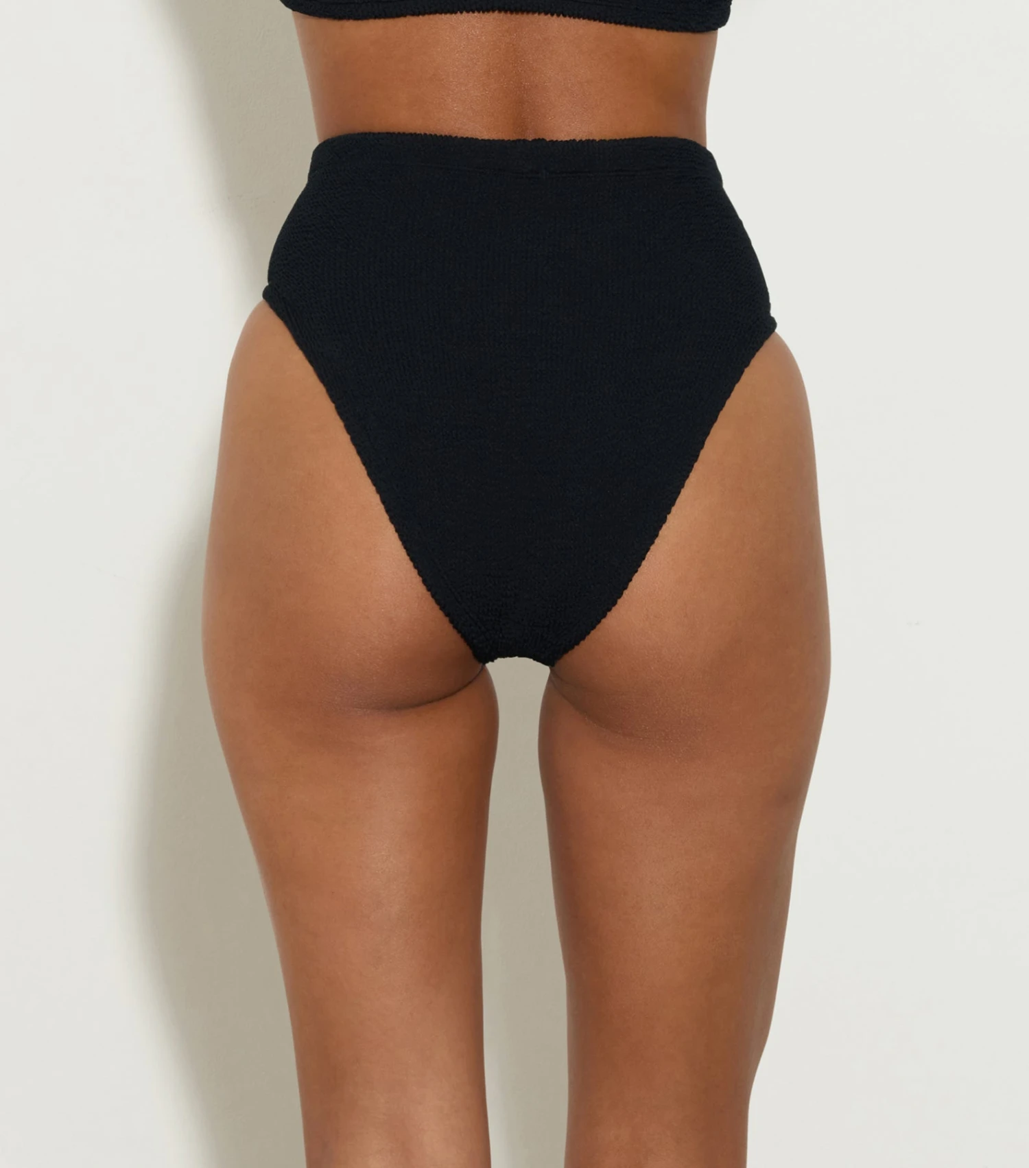 High Waist Bikini Bottom - Black 2 High Waist Bikini Bottom - Black - Image 2