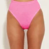High Waist Bikini Bottom - Bubblegum