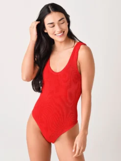 Hunza G Women's Jeanne One Piece Swimsuit -Hunza G JEANNE SWIMxREDxPrimary 30221607