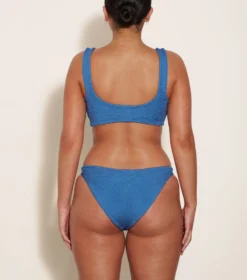 Juno Bikini - Metallic Denim 7 Juno Bikini - Metallic Denim -Hunza G JUNOBIKINI TMETALLICCRINKLEMETALLICDENIM BC