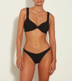 Juno Lurex Bikini - Black/Gold