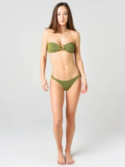 Hunza G Women's Leya Bikini Set 11 Hunza G Women's Leya Bikini Set -Hunza G LEYA BIKINIxMETALLICMOSSWGOLDHEARTxAlt3