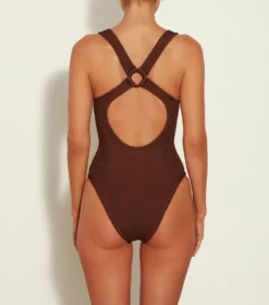 Maya Swim - Metallic Chocolate