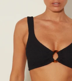 Nadine Bikini - Black 5 Nadine Bikini - Black -Hunza G NADINEBIKINICRINKLEBLACK D