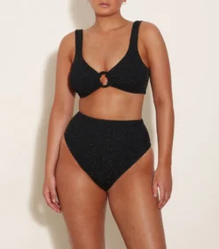 Nadine Lurex Bikini - Black/Gold