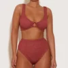 Nadine Bikini With TonalHoops - Metallic Rosewood