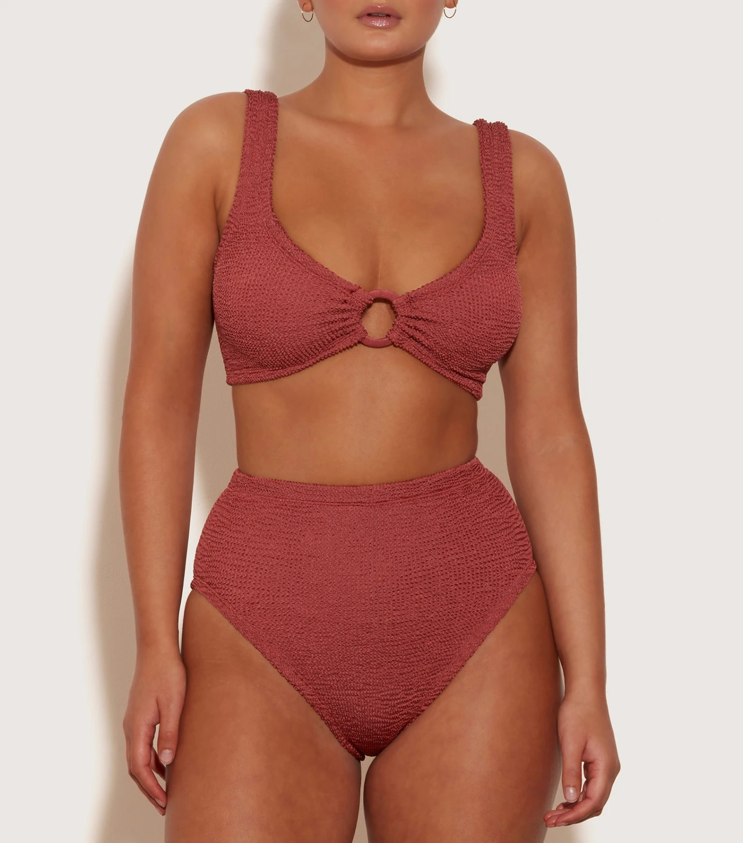 Nadine Bikini With TonalHoops - Metallic Rosewood 1 Nadine Bikini With TonalHoops - Metallic Rosewood