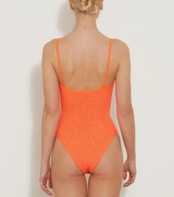 Pamela Swim - Orange -Hunza G Pamela Swim M Crinkle Orange BC