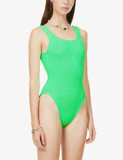 Nile Square-neck Swimsuit -Hunza G R03933204 LIME ALT02