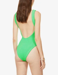 Nile Square-neck Swimsuit -Hunza G R03933204 LIME ALT03