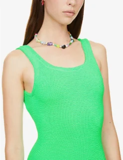 Nile Square-neck Swimsuit -Hunza G R03933204 LIME ALT04