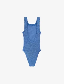 Classic Square-neck Swimsuit 1-6 Years -Hunza G R04126427 DENIMBLUE ALT02