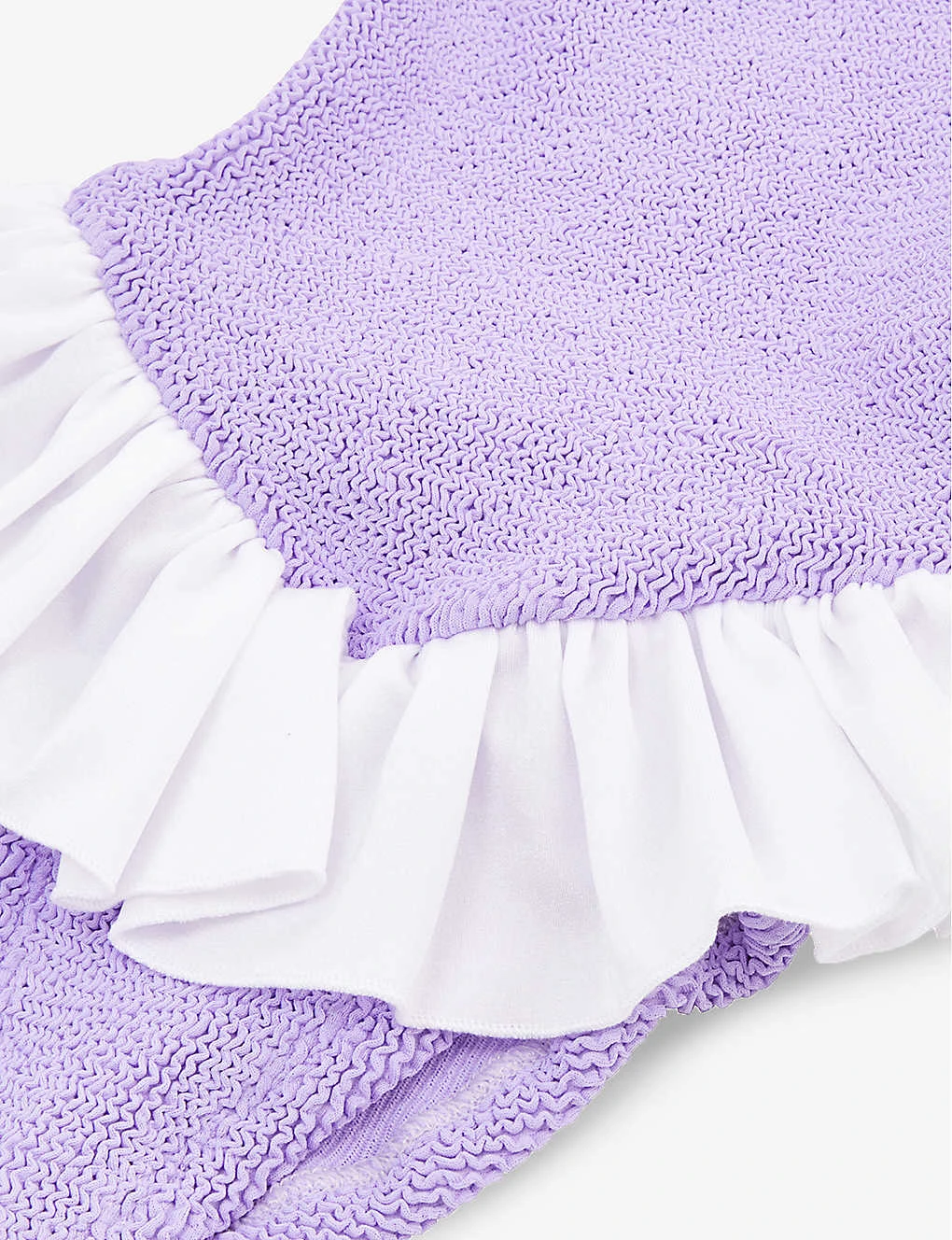 Denise Crinkle-texture Frill-trim Stretch-woven Swimsuit 7-12 Years 2 Denise Crinkle-texture Frill-trim Stretch-woven Swimsuit 7-12 Years - Image 2