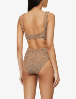 Jessica Crinkled High-rise Bikini 7 Jessica Crinkled High-rise Bikini -Hunza G R04130205 METALLICCOCOASILVER ALT02