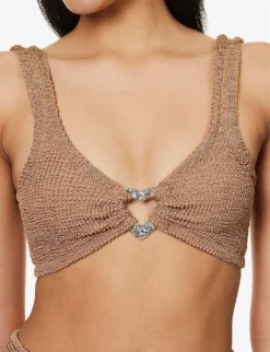 Jessica Crinkled High-rise Bikini 8 Jessica Crinkled High-rise Bikini -Hunza G R04130205 METALLICCOCOASILVER ALT03