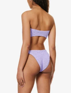 Nicole Crystal-embellished High-rise Bikini -Hunza G R04130206 LILACSILVER ALT03