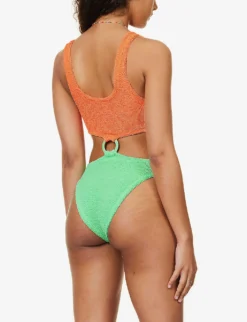 Paige Ring-loop Swimsuit 8 Paige Ring-loop Swimsuit -Hunza G R04130207 ORANGELIME ALT03