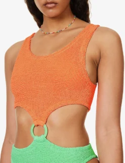 Paige Ring-loop Swimsuit 9 Paige Ring-loop Swimsuit -Hunza G R04130207 ORANGELIME ALT04