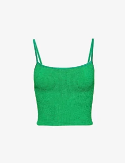 Brandy Seersucker Stretch-woven Top