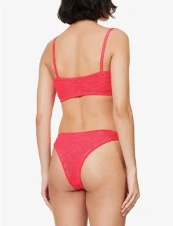 Gigi Crinkled Bikini Set -Hunza G R04130312 HOTPINK ALT02