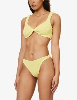 Juno Knotted Bikini Set -Hunza G R04130314 YELLOW ALT02