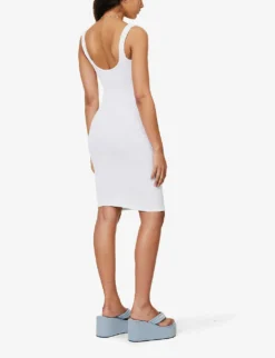 Scoop-neck Sleeveless Stretch-woven Mini Dress 8 Scoop-neck Sleeveless Stretch-woven Mini Dress -Hunza G R04161080 WHITE ALT03