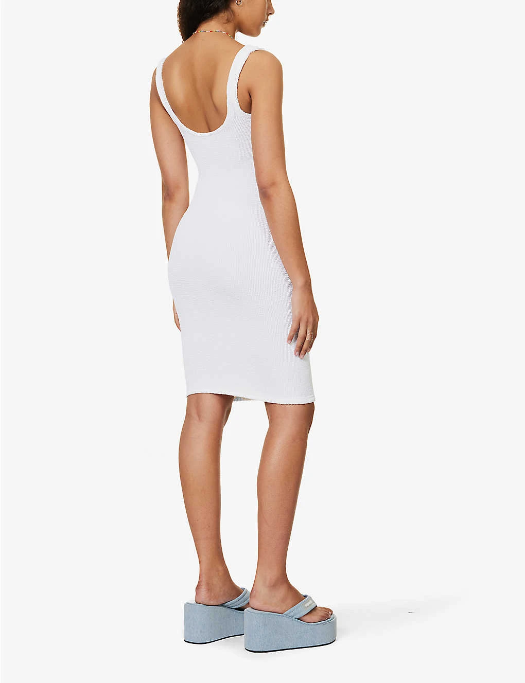 Scoop-neck Sleeveless Stretch-woven Mini Dress 4 Scoop-neck Sleeveless Stretch-woven Mini Dress - Image 4