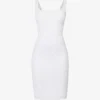Scoop-neck Sleeveless Stretch-woven Mini Dress