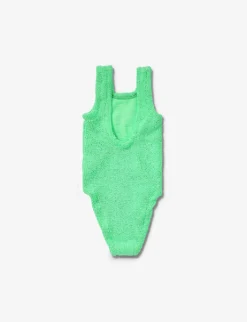 Classic Crinkle-texture Swimsuit 1-6 Years 5 Classic Crinkle-texture Swimsuit 1-6 Years -Hunza G R04185647 LIME ALT02