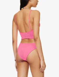 Brandy Crinkled-texture Bikini Top 6 Brandy Crinkled-texture Bikini Top -Hunza G R04188634 BUBBLEGUM ALT02