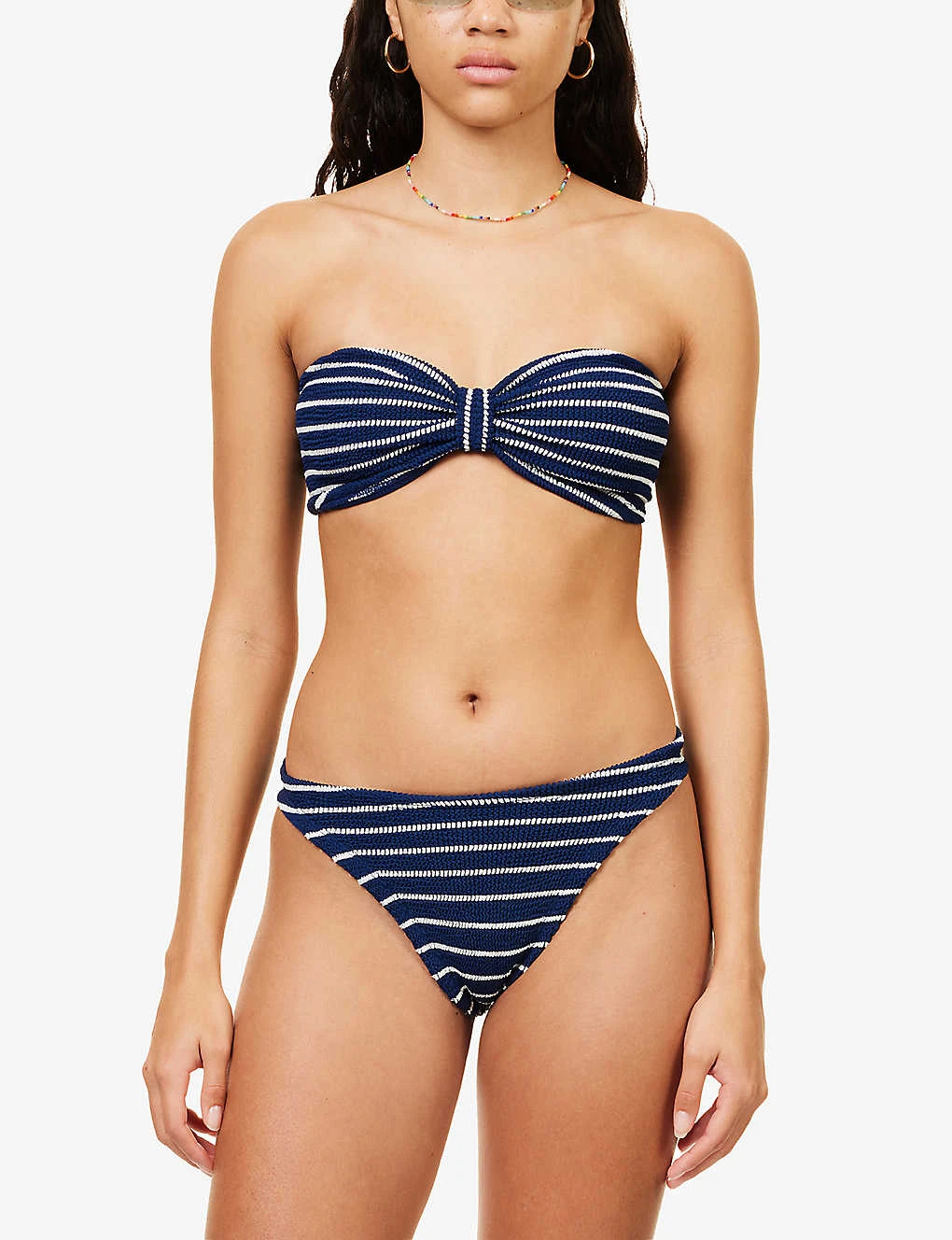 Stripe-pattern Slim-fit Bikini 2 Stripe-pattern Slim-fit Bikini - Image 2