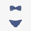 Stripe-pattern Slim-fit Bikini