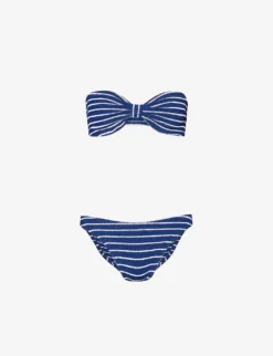 Stripe-pattern Slim-fit Bikini