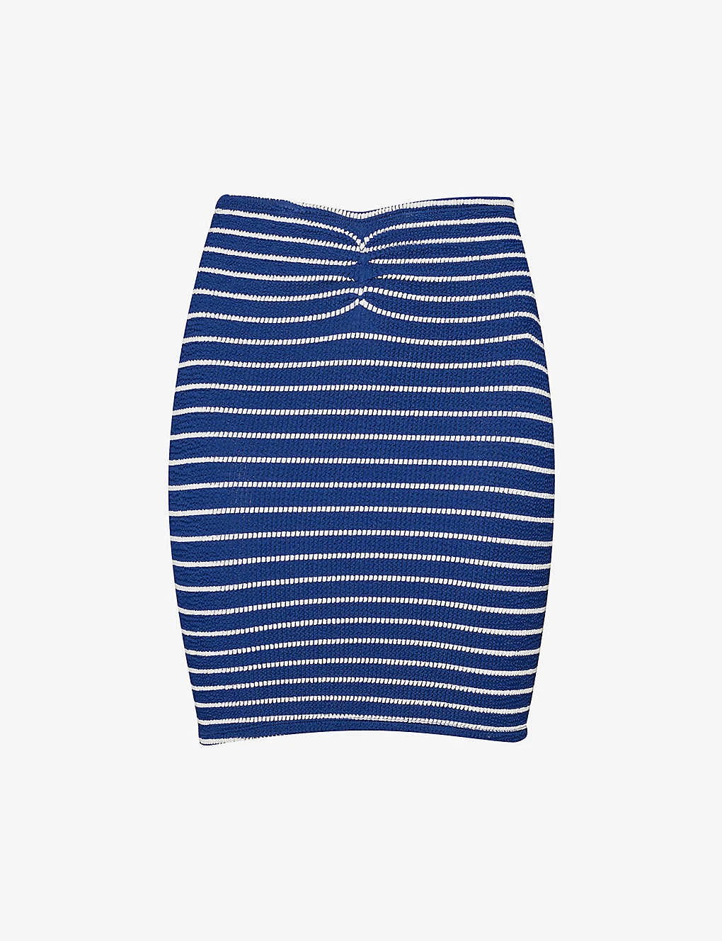 Stripe-pattern Crinkle-texture Stretch-woven Mini Skirt 1 Stripe-pattern Crinkle-texture Stretch-woven Mini Skirt