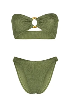 Gloria Bikini Metallic Moss