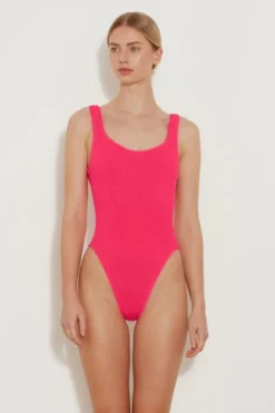 Square Neck Swim Hot Pink 7 Square Neck Swim Hot Pink -Hunza G Re sizeforweb 6