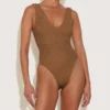Sadie Swim - Metallic Cocoa