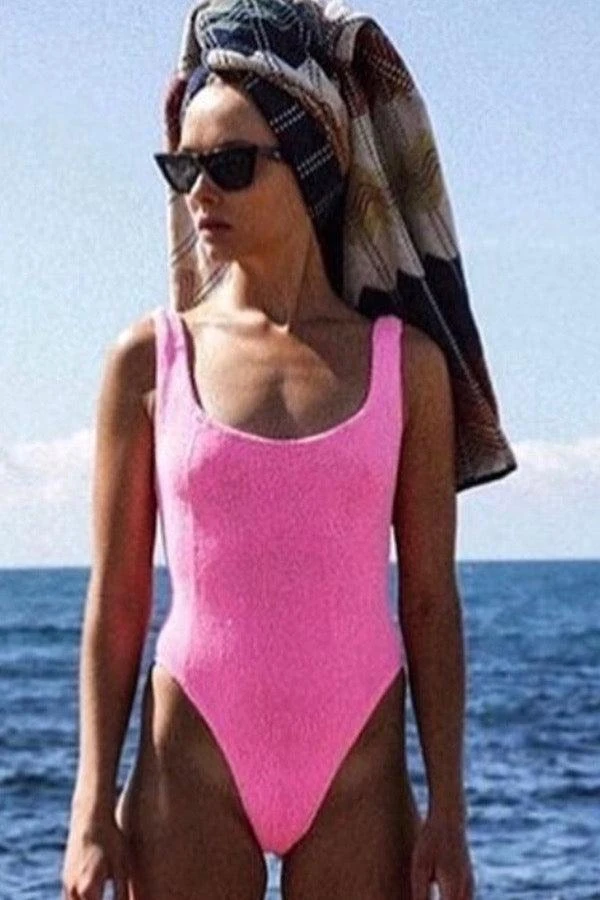 Square Neck Swim Bubblegum 1 Square Neck Swim Bubblegum